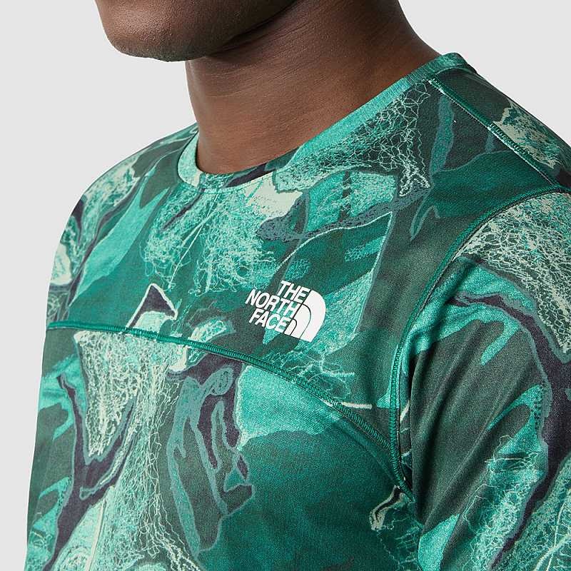 Koszulki The North Face Sunriser Męskie Turkusowe Camo | Polska-5783496