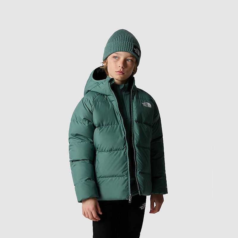 Kurtka Z Kapturem The North Face Reversible Chłopięce Ciemny Oliwkowe | Polska-6794108