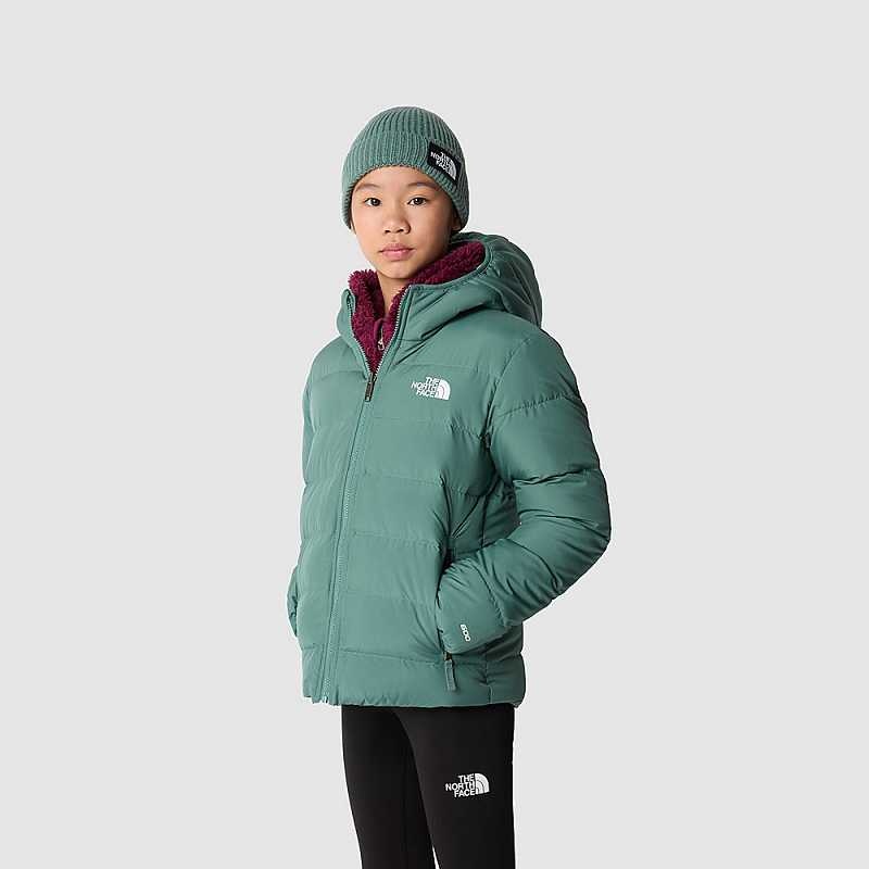 Kurtka Z Kapturem The North Face Reversible Dziewczynka Ciemny Oliwkowe | Polska-1683450