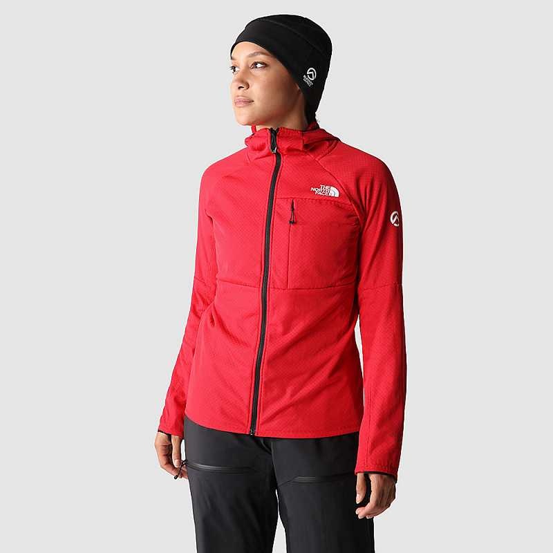 Kurtka Z Kapturem The North Face Summit Series™ FUTUREFLEECE™ Damskie Czerwone | Polska-5901642