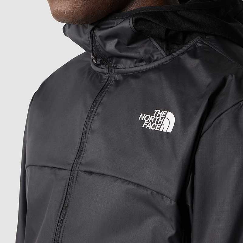 Kurtka Z Kapturem The North Face Zimowe Warm Pro 1/4 Zip Męskie Czarne | Polska-8734259