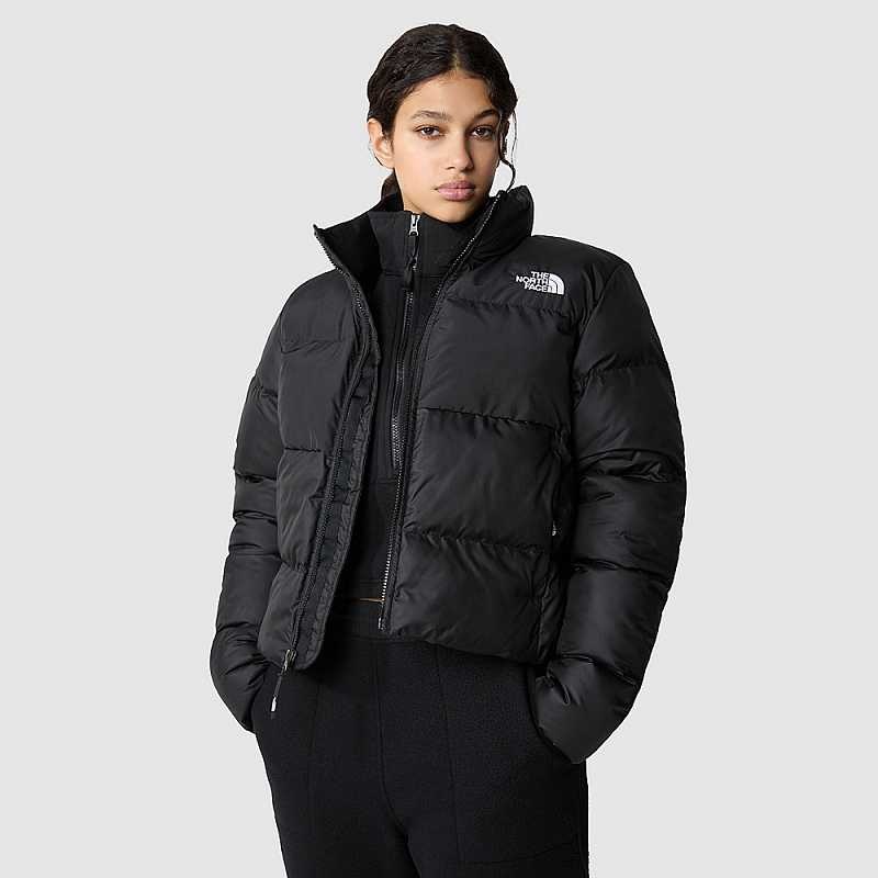 Kurtki Ocieplane The North Face Cropped Saikuru Damskie Czarne | Polska-3540617