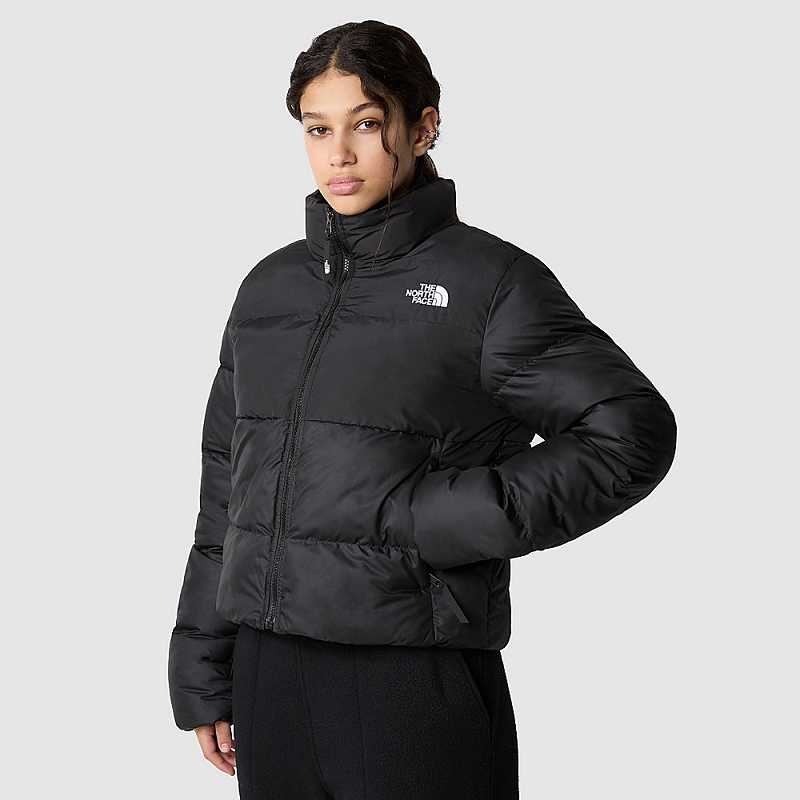 Kurtki Ocieplane The North Face Cropped Saikuru Damskie Czarne | Polska-3540617