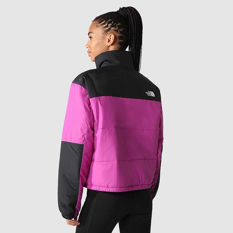 Kurtki Ocieplane The North Face Gosei Damskie Fioletowe Zielone Kwiaty Czarne | Polska-5094817