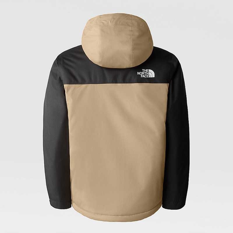 Kurtki Ocieplane The North Face Snowquest X Chłopięce Khaki Czarne | Polska-5230498