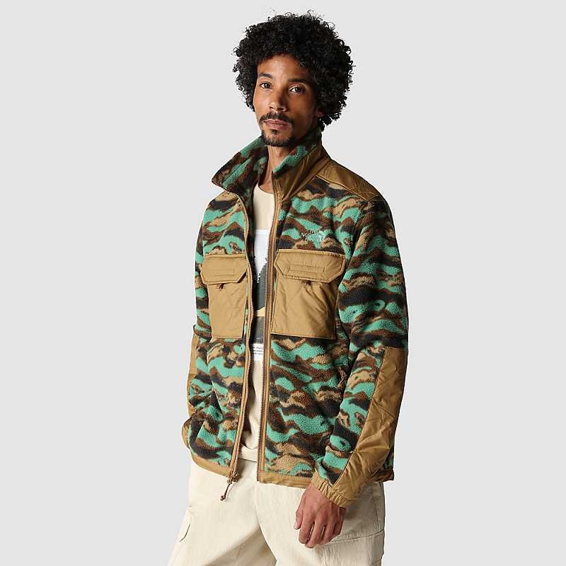 Kurtki Polarowe The North Face Royal Arch Full-Zip Męskie Jasny Zielone Camo | Polska-1385970