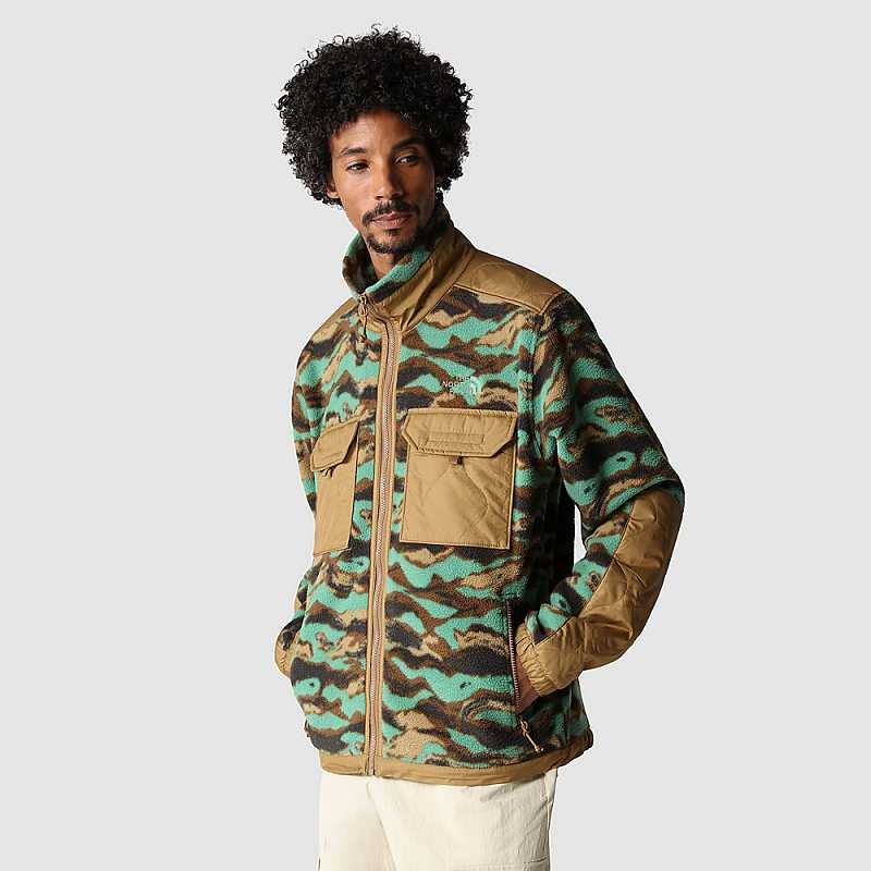 Kurtki Polarowe The North Face Royal Arch Full-Zip Męskie Jasny Zielone Camo | Polska-1385970