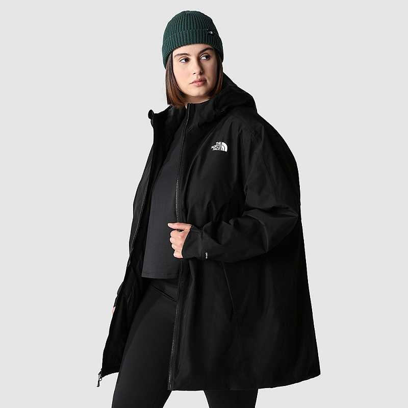 Kurtki Przeciwdeszczowe The North Face Plus Size Hikesteller Damskie Czarne | Polska-8413750