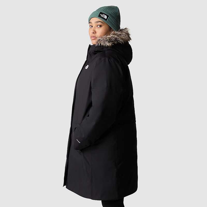 Kurtki Przeciwdeszczowe The North Face Plus Size Arctic Damskie Czarne | Polska-0963751