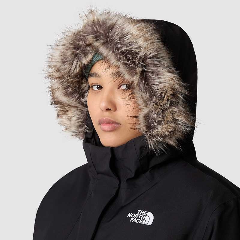 Kurtki Przeciwdeszczowe The North Face Plus Size Arctic Damskie Czarne | Polska-0963751