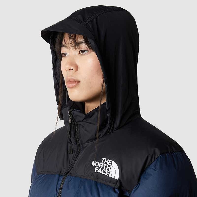 Kurtki Puchowe The North Face 1996 Retro Nuptse Damskie Granatowe Czarne | Polska-8395021