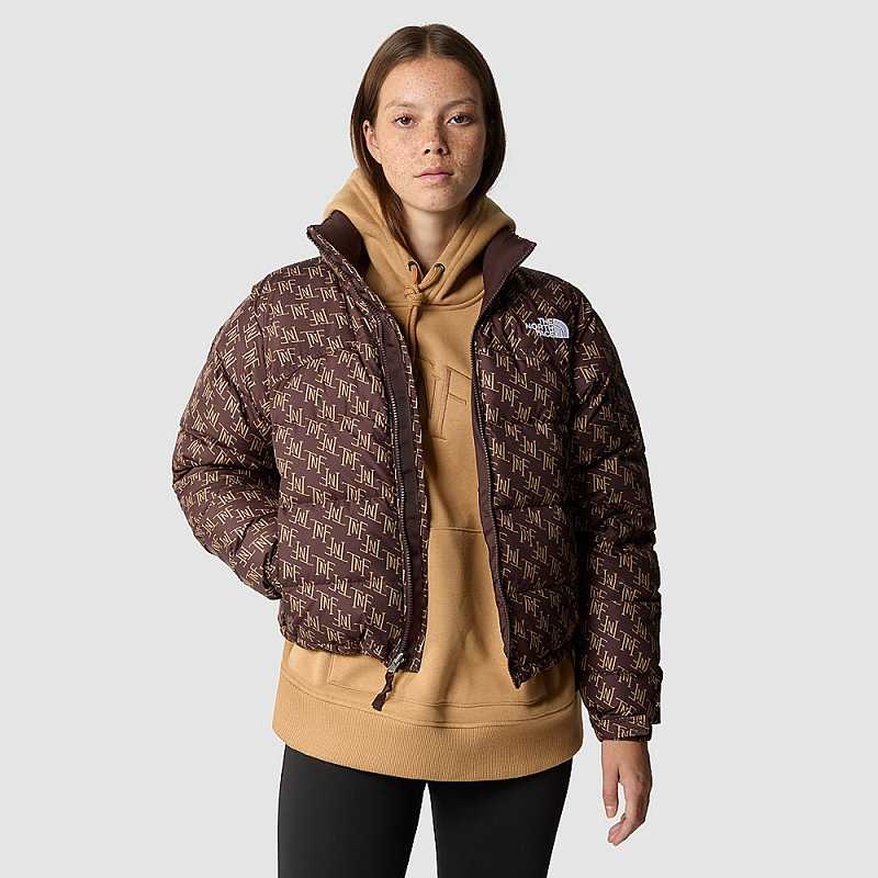 Kurtki Puchowe The North Face 2000 Retro Nuptse Damskie Czarne Brązowe | Polska-1269357