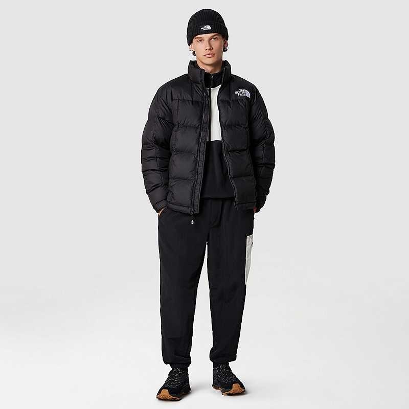 Kurtki Puchowe The North Face Lhotse Męskie Czarne Białe | Polska-4926807