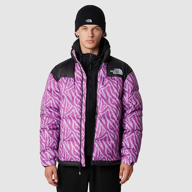 Kurtki Puchowe The North Face Lhotse Męskie Fioletowe Zielone Kwiaty | Polska-6519248