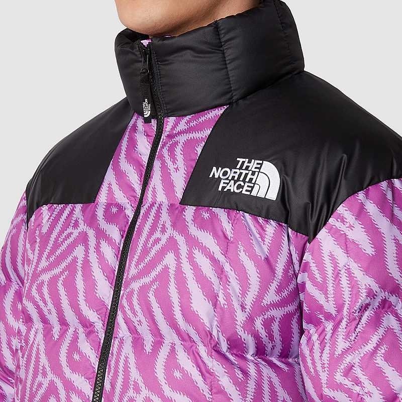 Kurtki Puchowe The North Face Lhotse Męskie Fioletowe Zielone Kwiaty | Polska-6519248