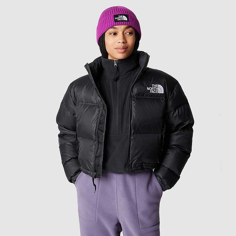 Kurtki Puchowe The North Face Nuptse Damskie Czarne | Polska-0319587