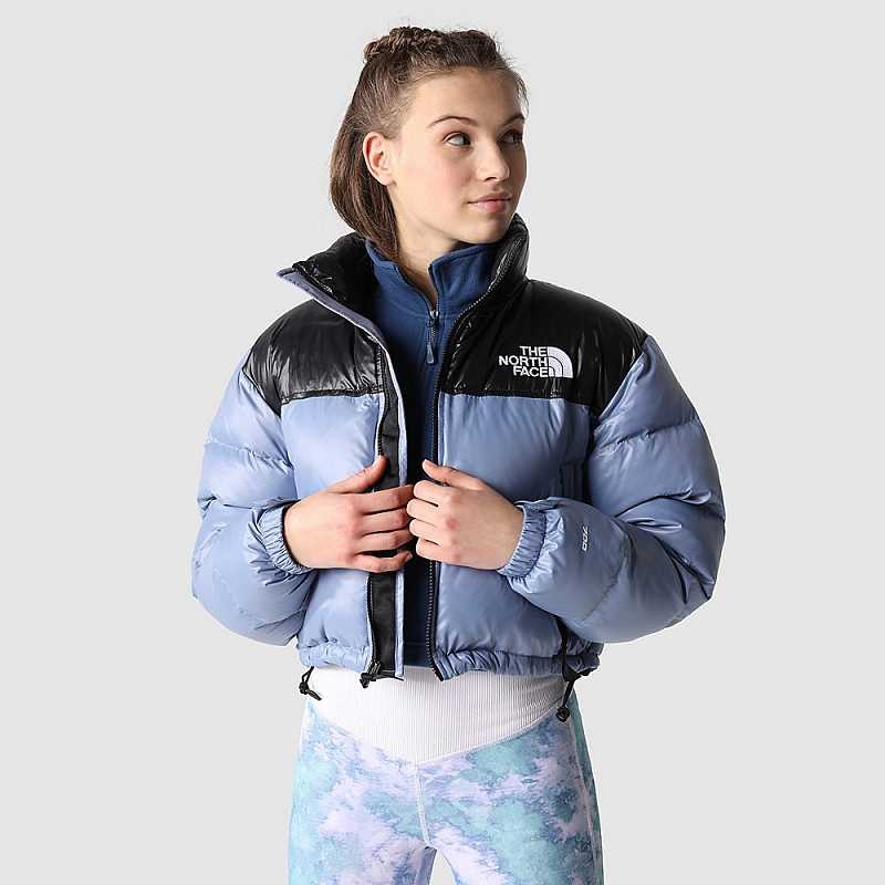 Kurtki Puchowe The North Face Nuptse Damskie Niebieskie | Polska-0185647