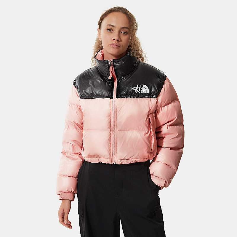 Kurtki Puchowe The North Face Nuptse Damskie Różowe Brązowe | Polska-1039274