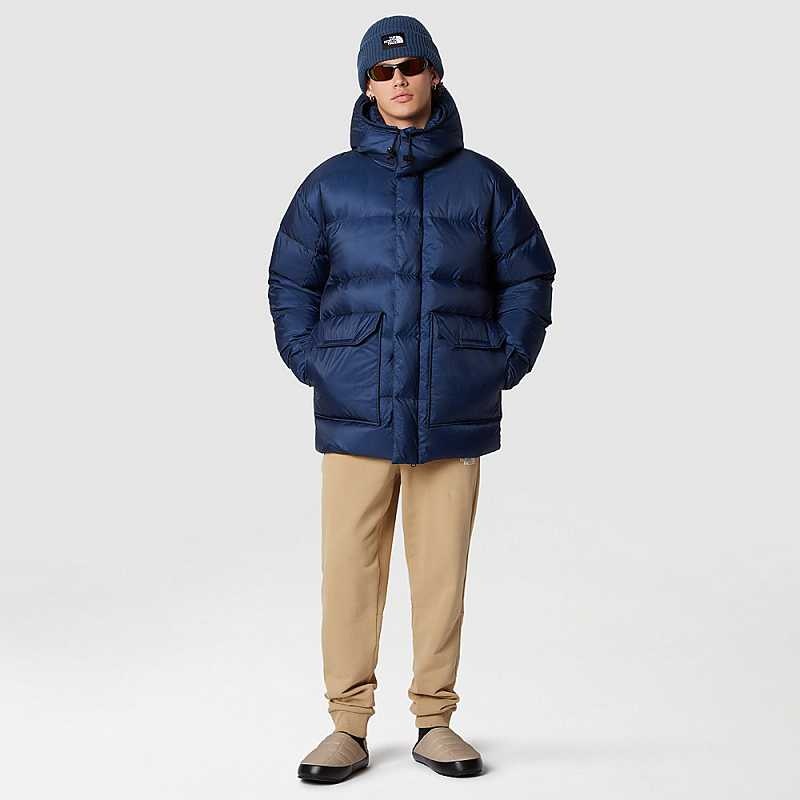 Kurtki Puchowe The North Face Parka Męskie Granatowe Złote | Polska-3471965