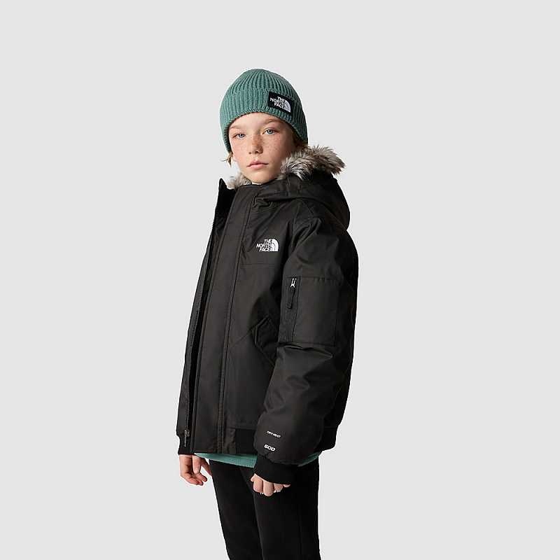 Kurtki The North Face Gotham Chłopięce Czarne | Polska-0321678