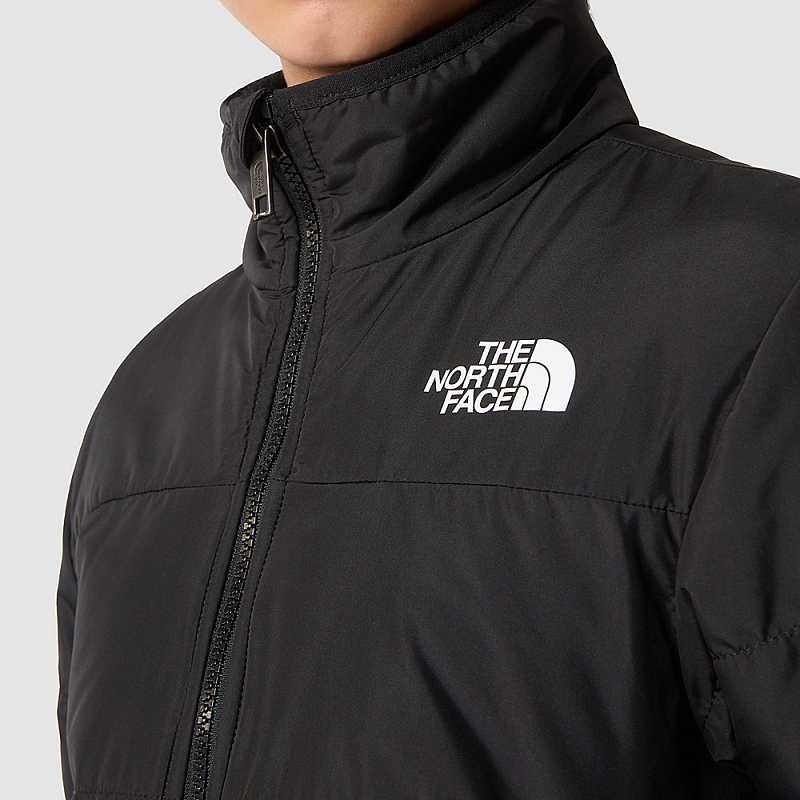 Kurtki The North Face Reversible Mossbud Dziewczynka Czarne | Polska-3489501