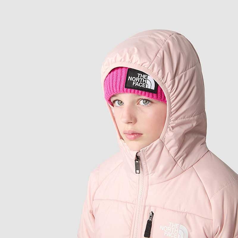 Kurtki The North Face Reversible Perrito Dziewczynka Różowe Białe | Polska-1805436