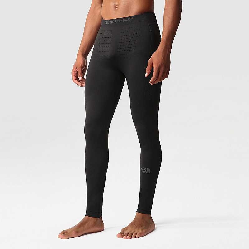 Legginsy The North Face Sportowe Męskie Czarne Szare | Polska-5214837