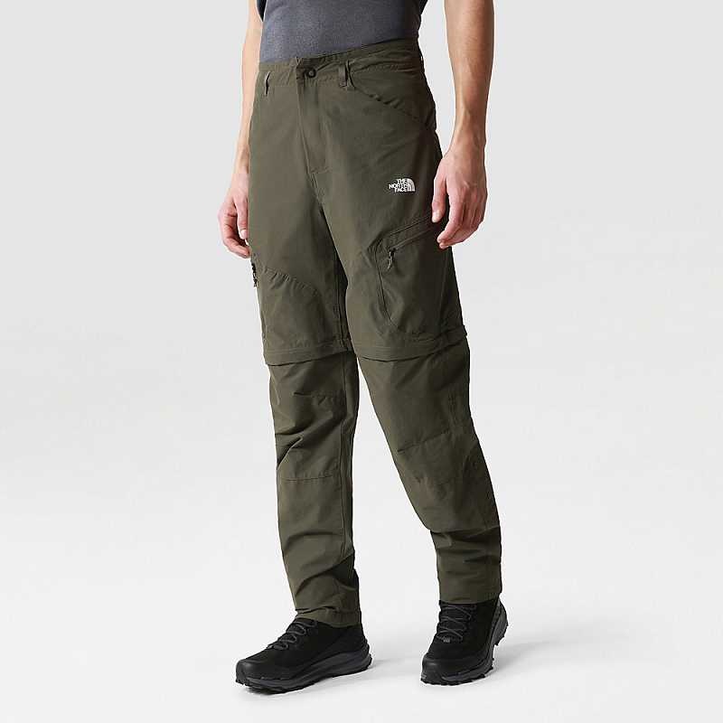 Spodnie The North Face Exploration Convertible Tapered Męskie Szare Brązowe Zielone | Polska-6405321