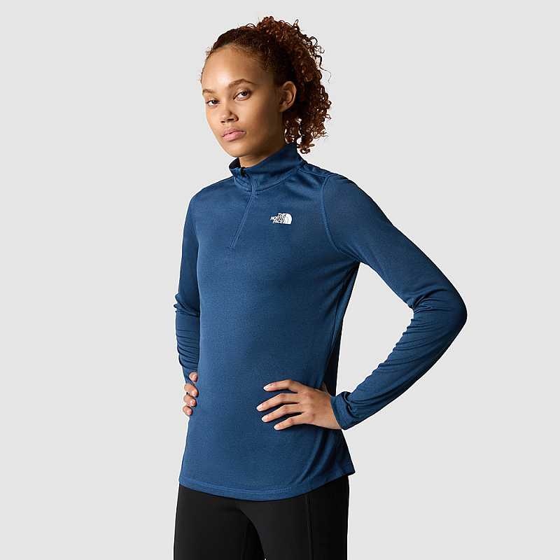 Swetry The North Face Flex 1/4 Zip Long-Sleeve Damskie Niebieskie | Polska-8324671