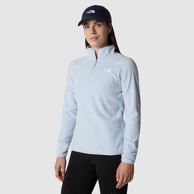 Swetry Z Polaru The North Face 100 Glacier 1/4 Zip Damskie Białe | Polska-9283471