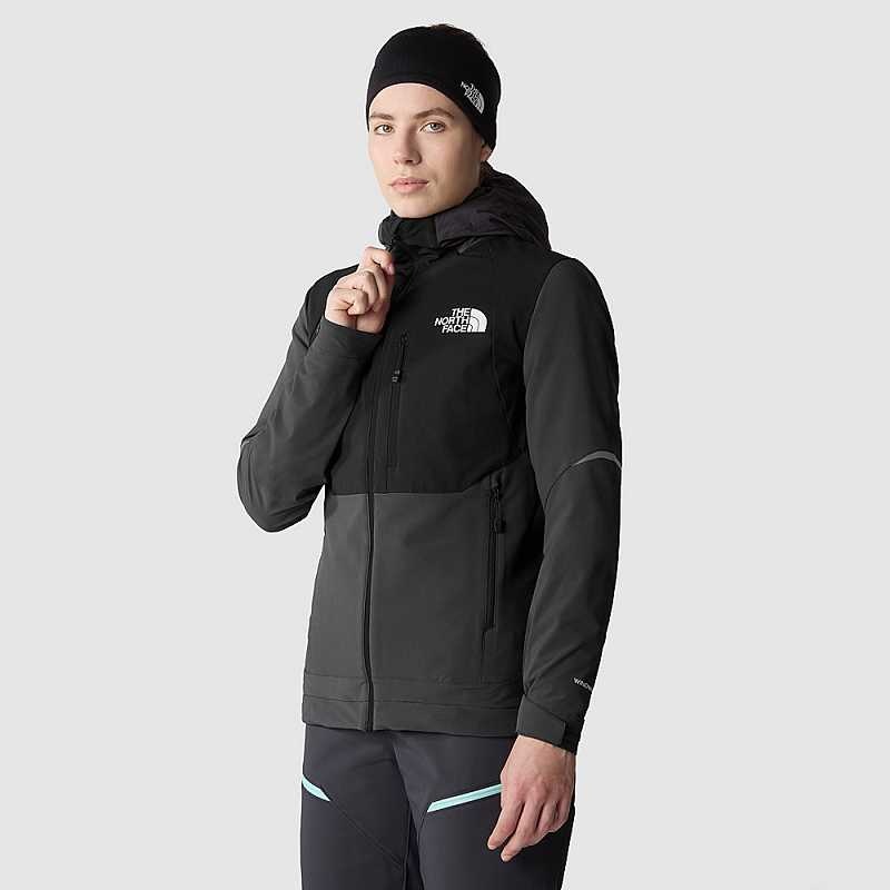 Wiatrówka The North Face Dawn Turn Hybryd Softshell Damskie Szare Czarne Szare | Polska-9265347